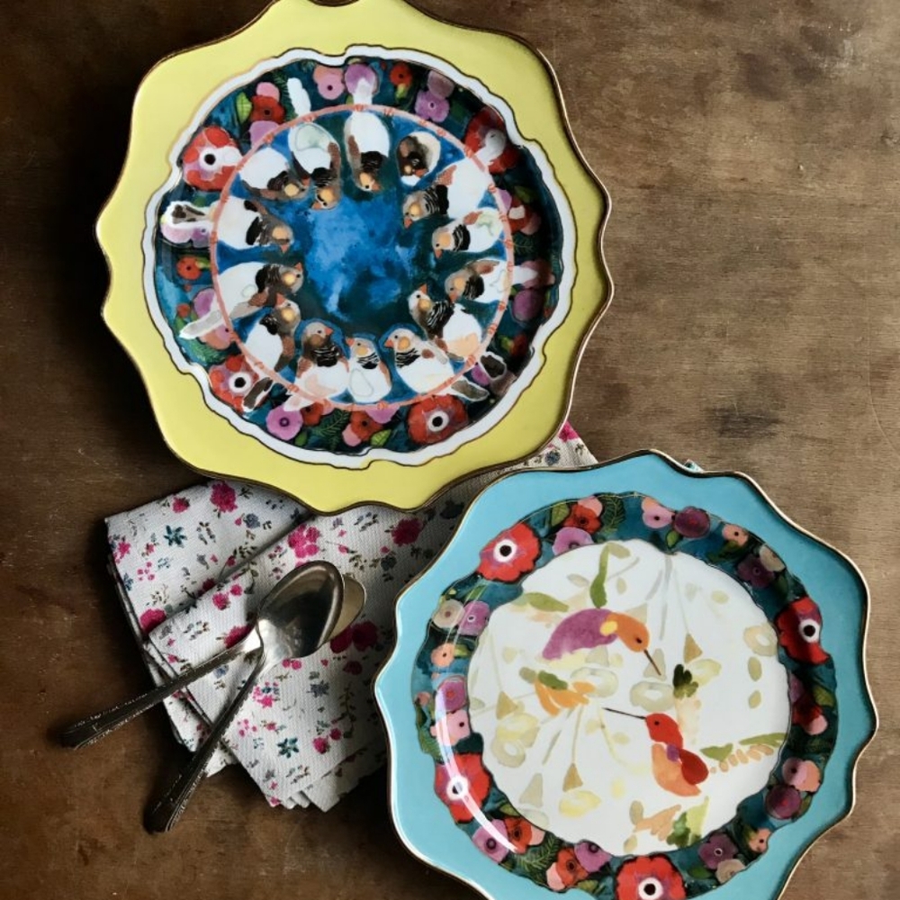 4 Betty Hatchett Dessert Plates
